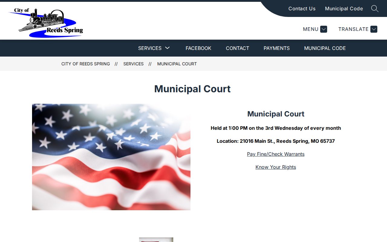 Reeds Spring court records municipal court schedule