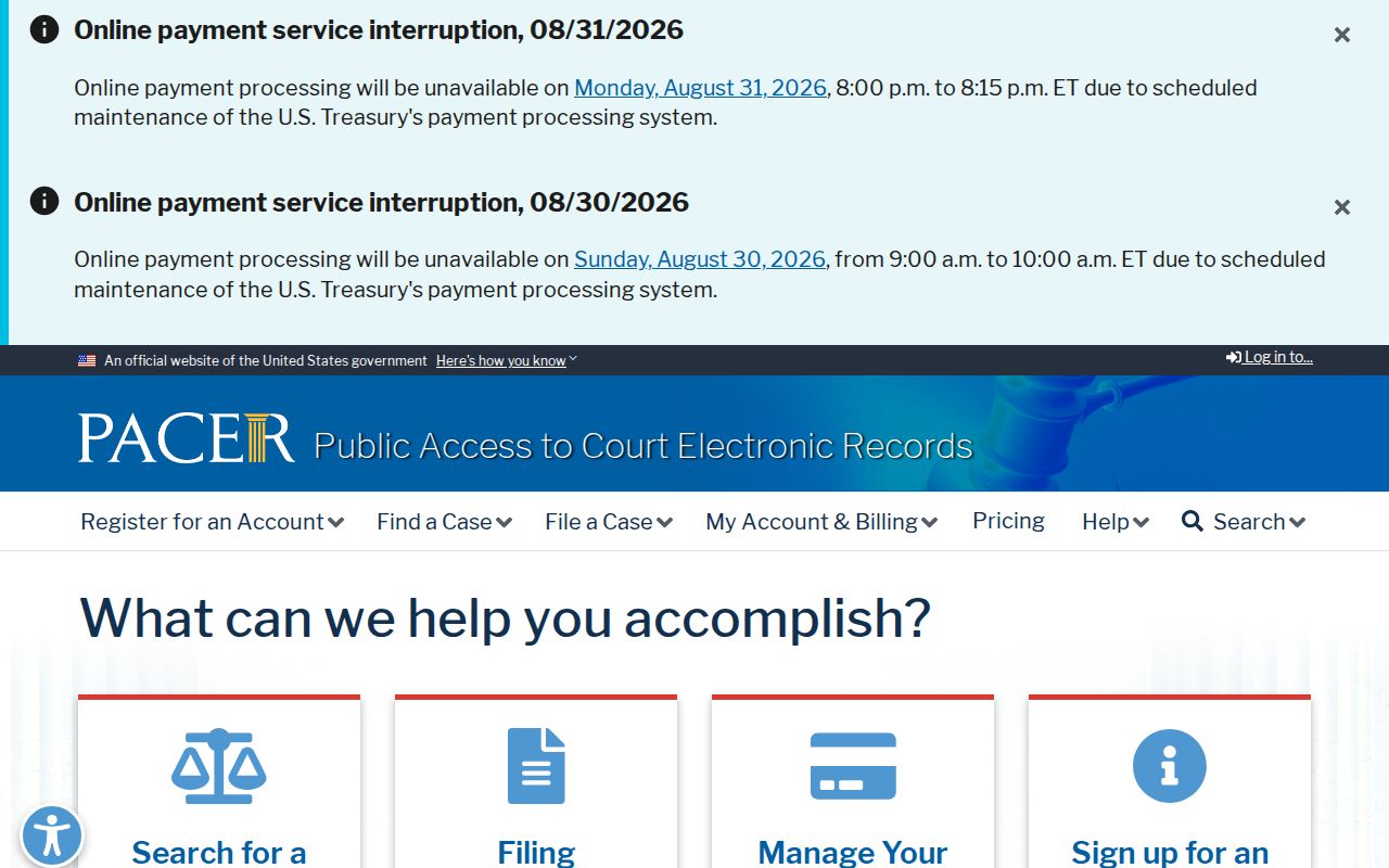 Stone County court records PACER federal case-search reference