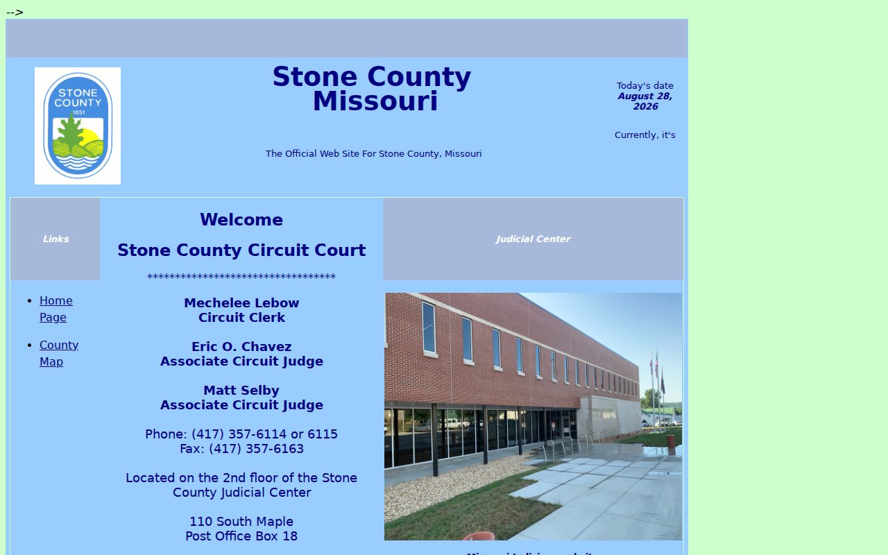 Stone County court docket circuit clerk and division information